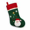 Chaussette de Noël 45 cm en feutrine vert rouge à suspendre décorative